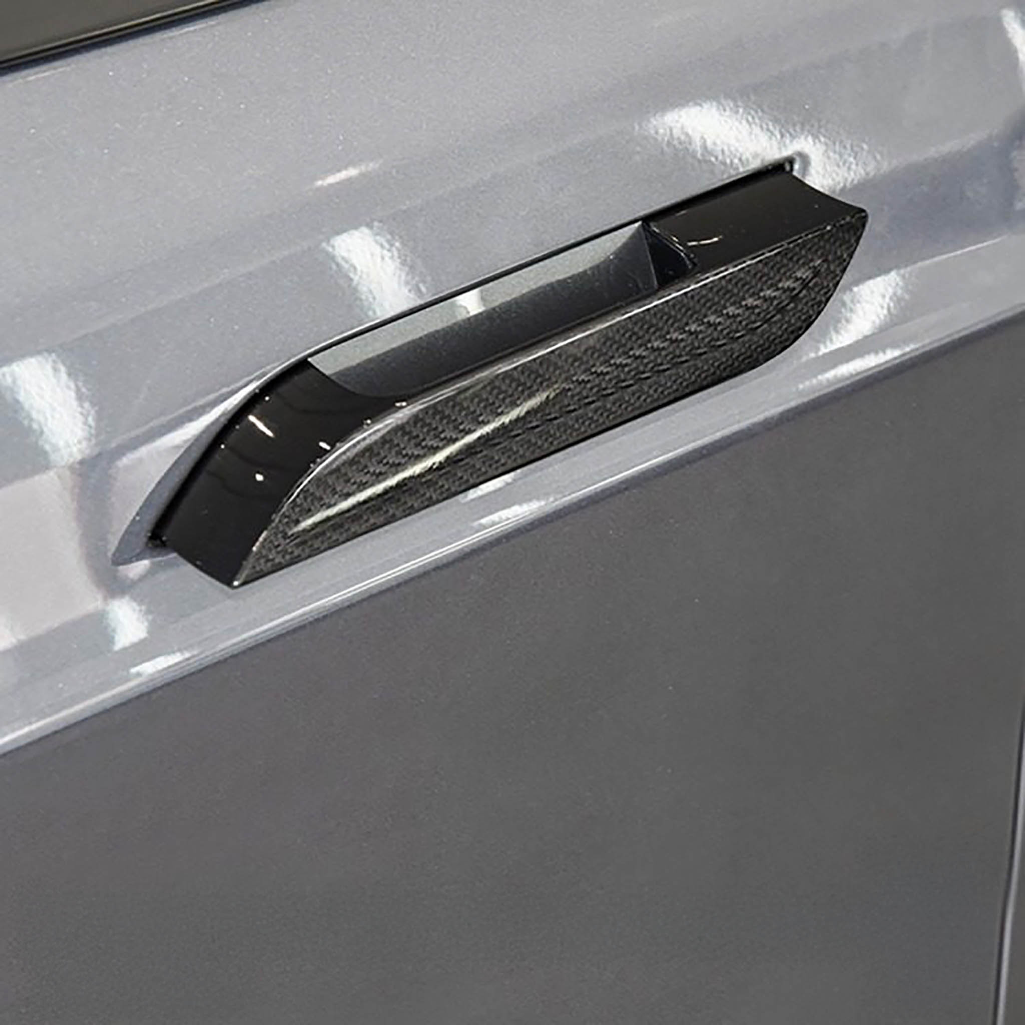 Carbon Fiber Door Handle Covers for Tesla Model S – Sleek, High-End Exterior Upgrade