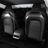Premium Authentic Carbon Fiber Seat Back Covers for Tesla Model 3 & Model Y – Sporty & Sleek Style