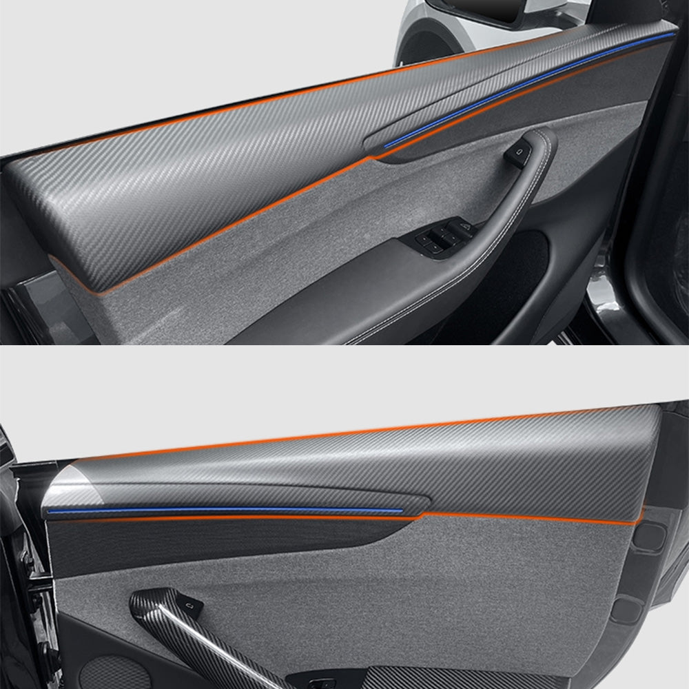 Tessgo Carbon Fiber Door Panel Trim Covers for Model Y Juniper 2026+