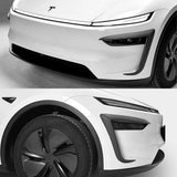 side view of model Y carbon fiber fog light trim