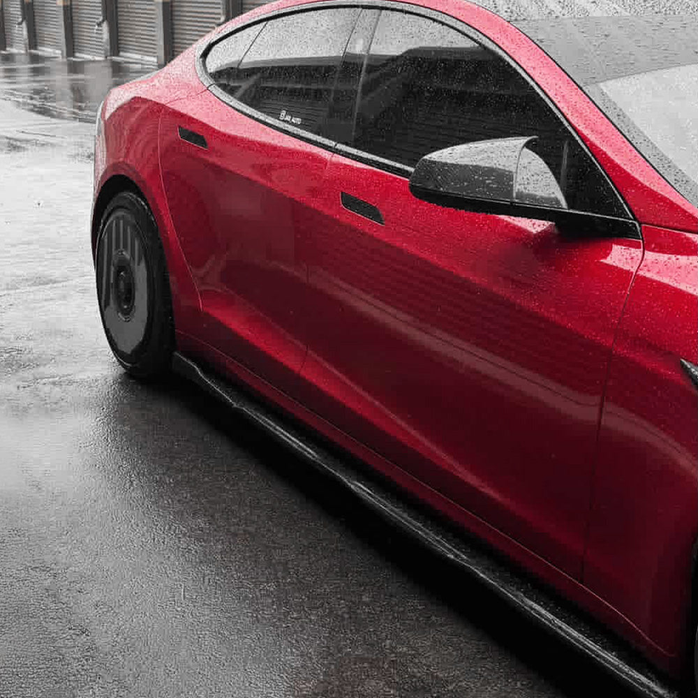 Premium Carbon Fiber Mirror Caps for Tesla Model S & X | Genuine Molded Racing Design 14-26