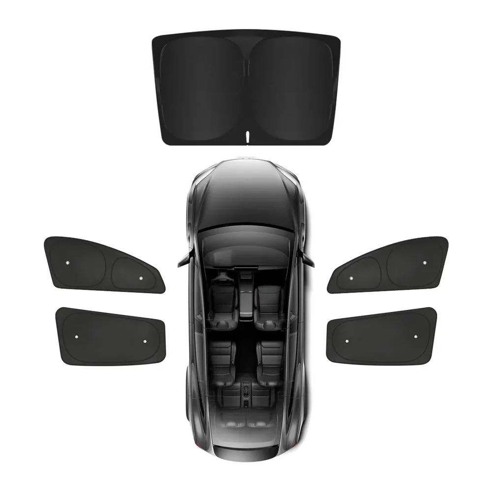 Privacy & UV Heat Insulation Window Sunshade for Tesla Model YL 6-Seater 2026+