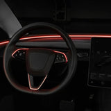 RGB Steering Wheel & Cup Holder Ambient Light Kit for Tesla Model 3 Highland 2024+ / Model Y Juniper 2025+ / Model YL 2026+