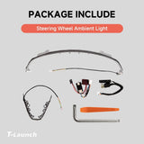 RGB Steering Wheel & Cup Holder Ambient Light Kit for Tesla Model 3 Highland 2024+ / Model Y Juniper 2025+ / Model YL 2026+