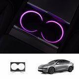 RGB Steering Wheel & Cup Holder Ambient Light Kit for Tesla Model 3 Highland 2024+ / Model Y Juniper 2025+ / Model YL 2026+