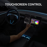 RGB Steering Wheel & Cup Holder Ambient Light Kit for Tesla Model 3 Highland 2024+ / Model Y Juniper 2025+ / Model YL 2026+