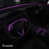 RGB Steering Wheel & Cup Holder Ambient Light Kit for Tesla Model 3 Highland 2024+ / Model Y Juniper 2025+ / Model YL 2026+