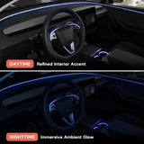 RGB Steering Wheel & Cup Holder Ambient Light Kit for Tesla Model 3 Highland 2024+ / Model Y Juniper 2025+ / Model YL 2026+