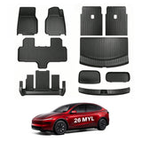 All-Weather TPE Floor Mats & Cargo Liners Set for Tesla Model YL 6-Seater 2026+