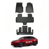All-Weather TPE Floor Mats & Cargo Liners Set for Tesla Model YL 6-Seater 2026+