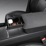 Raised Armrest Cover with Hidden Storage for Tesla Model Y L 2026+