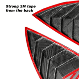 Adhesive backing image of Tesla Model Y Carbon Fiber Rear Side Window Louvers
