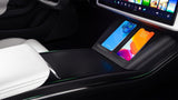 Premium Carbon Fiber Center Console Cover for Tesla Model S & X 2021-2026 | Plaid-Style Upgrade