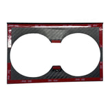 Adhesive backing image of Real Carbon Fiber Front & Rear Cup Holder Covers for Tesla 2024+ Model 3 Highland