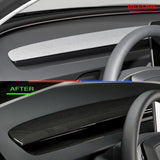 Before vs after installation: Tesla Model 3 Highland Carbon Dashboard