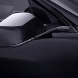 glossy Carbon Fiber Mirror Cap Trim for Tesla Model 3/Y– detail shot