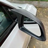 Real Carbon Fiber Mirror Caps For Tesla Model 3 / Y & 2024+ Model 3 Highland
