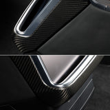 Real Carbon Fiber Rear Touchscreen Trim Cover for Tesla 2021-2026 Model S & X | Teego
