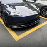 Real Carbon Fiber Aero Front Lip Spoiler for 2024+ Tesla Model 3 Premium
