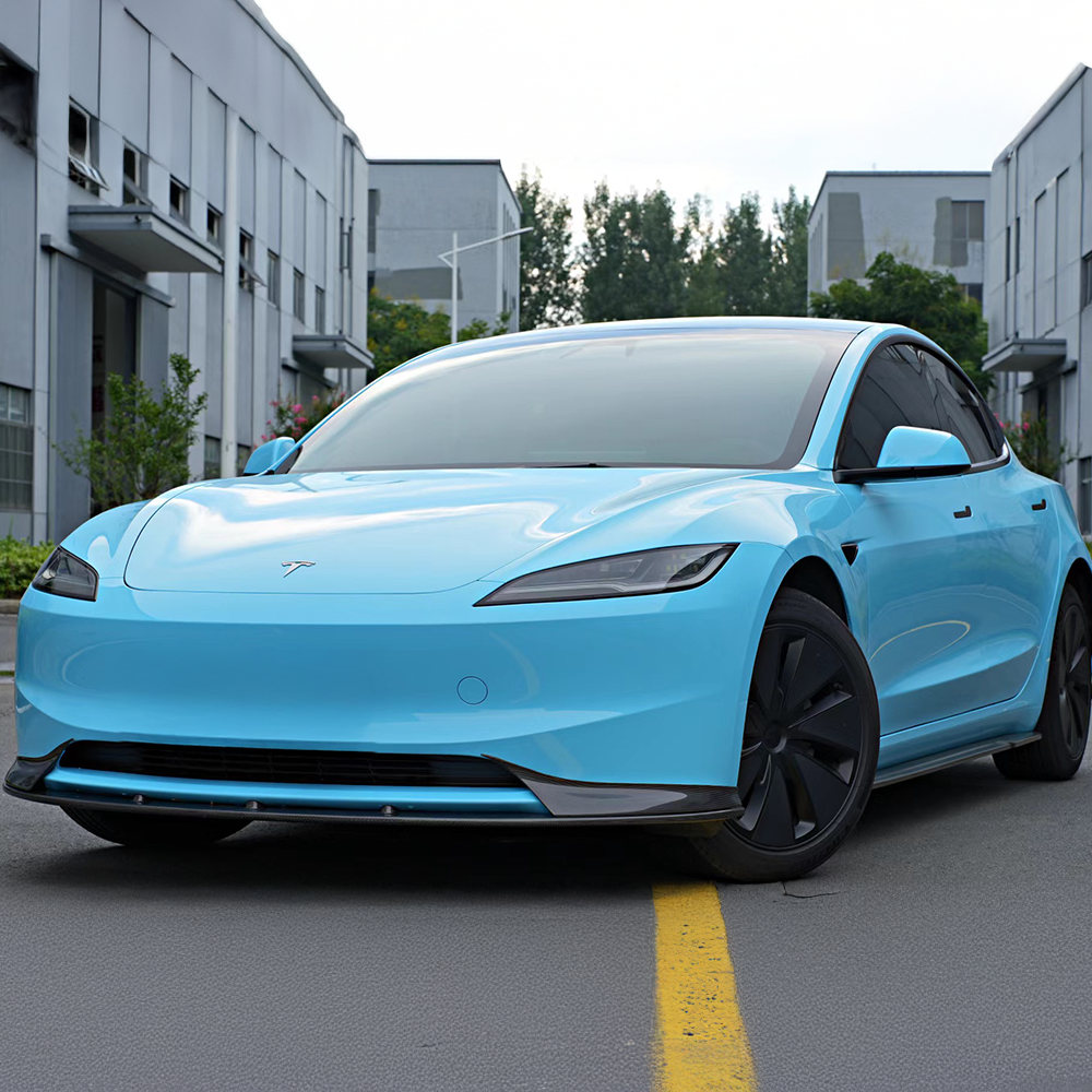 Real Carbon Fiber Aero Front Lip Spoiler for 2024+ Tesla Model 3 (Standard & Long Range) | OEM Fit, Aerodynamic Upgrade