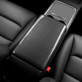 Real Carbon Fiber Armrest Cover For Tesla Model 3 / Y - Luxury & Sporty Interior Upgrade