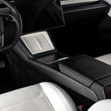 Tesla Model 3 Highland with carbon fiber center console side Panel Covers installed