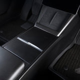 Real Carbon Fiber Center Console Side Trim Cover for 2024+ Tesla Model 3 Highland