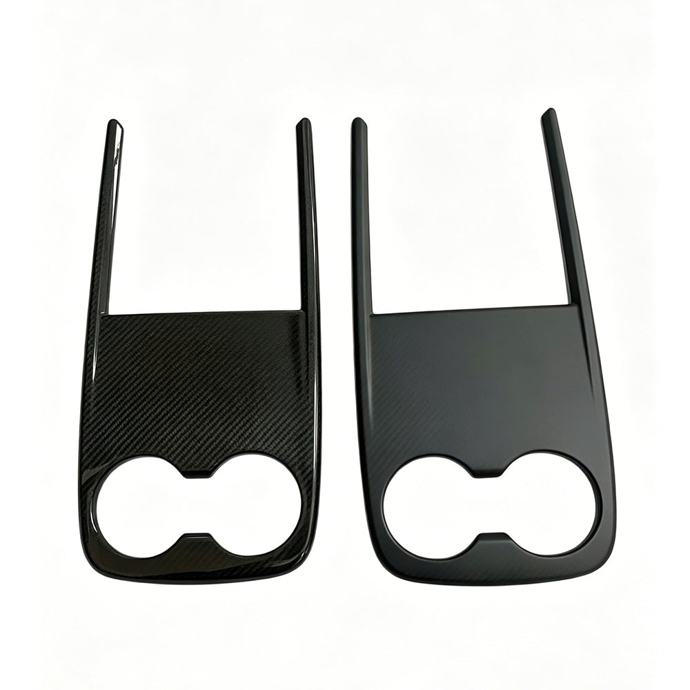 Real Carbon Fiber Cup Holder Cover for Model Y Juniper Standard