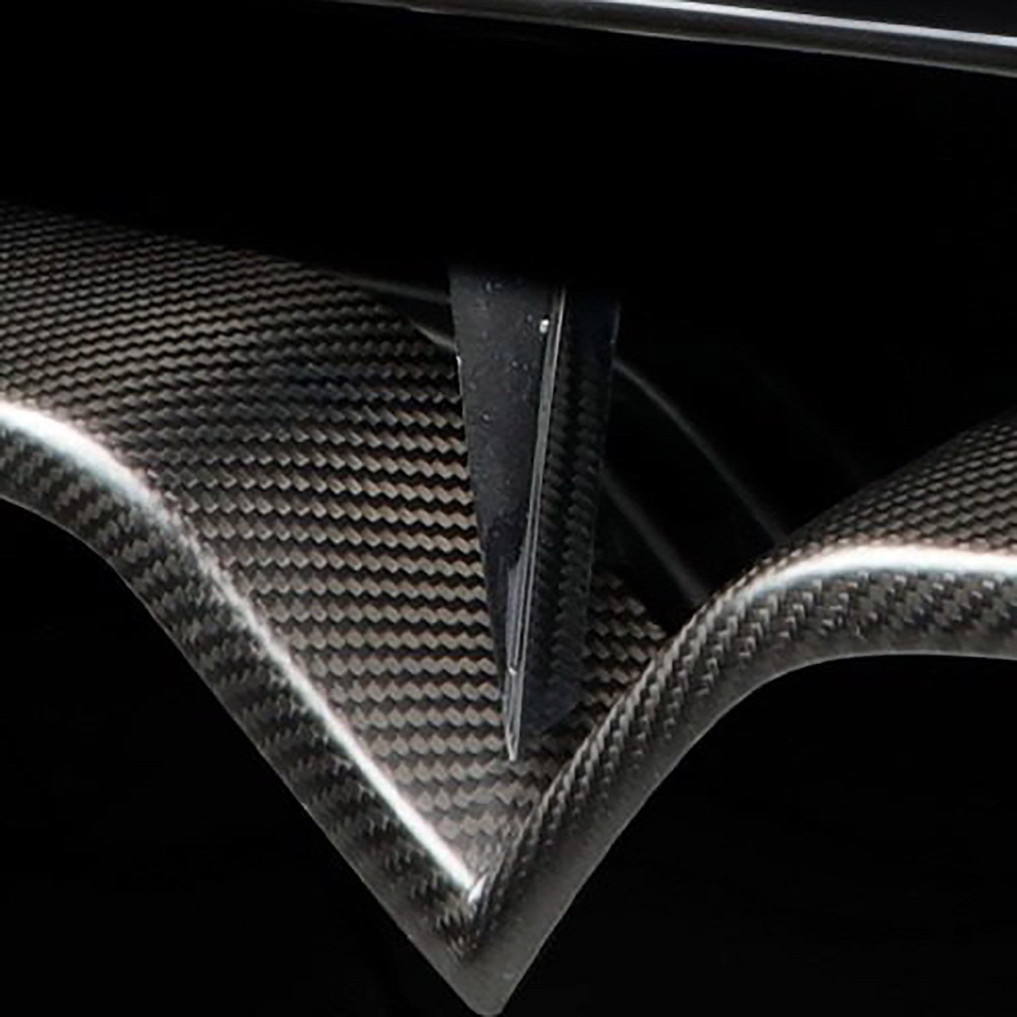 Real Carbon Fiber Front Bumper Inlay For Tesla Model X 2017-2026 | Teego
