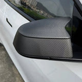 [Real Carbon Fiber] GT-Style Side Mirror Cover Caps for Tesla Model YL 2026+