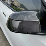 [Real Carbon Fiber] GT-Style Side Mirror Cover Caps for Tesla Model YL 2026+