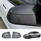 [Real Carbon Fiber] GT-Style Side Mirror Cover Caps for Tesla Model YL 2026+