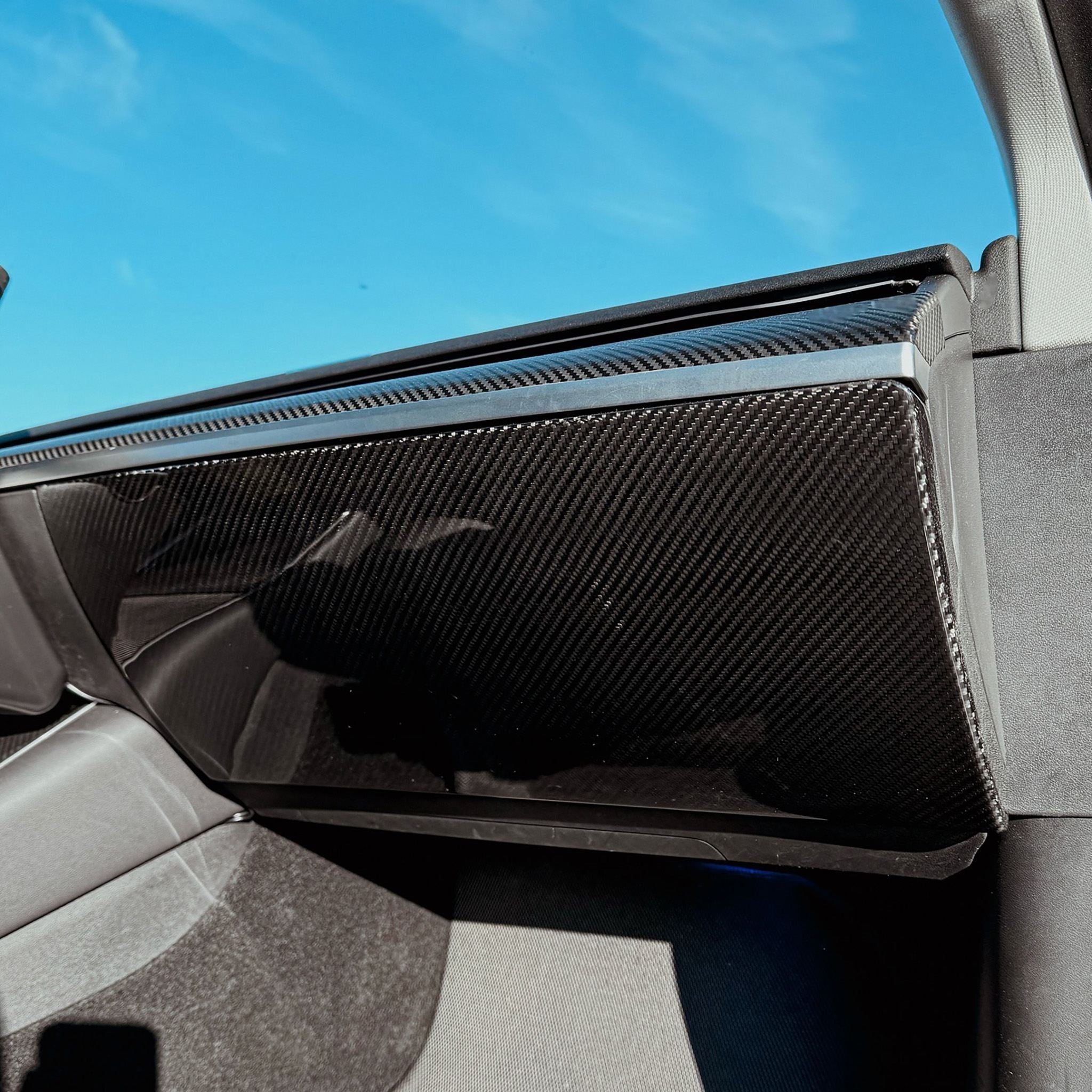 Real Carbon Fiber Glove Box Cover for Tesla Model 3 & Model Y - Luxury Interior Upgrade