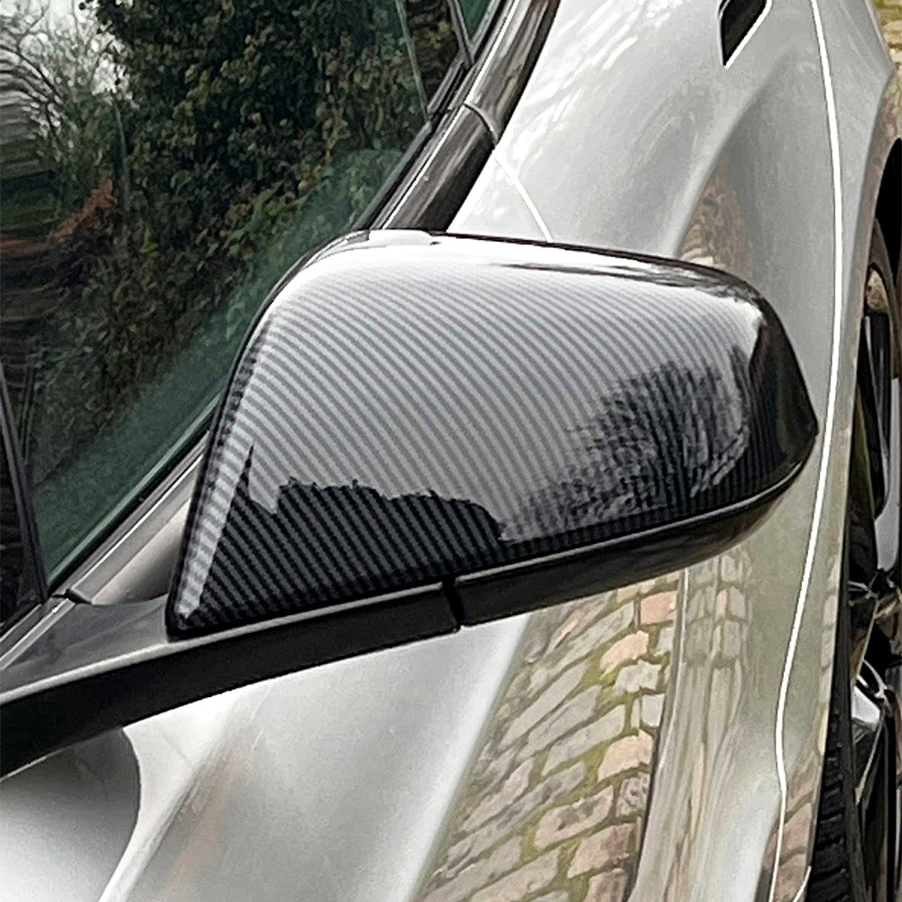 Real Carbon Fiber Mirror Covers For Tesla Model S Pre-refresh & Newer 2014-2026+