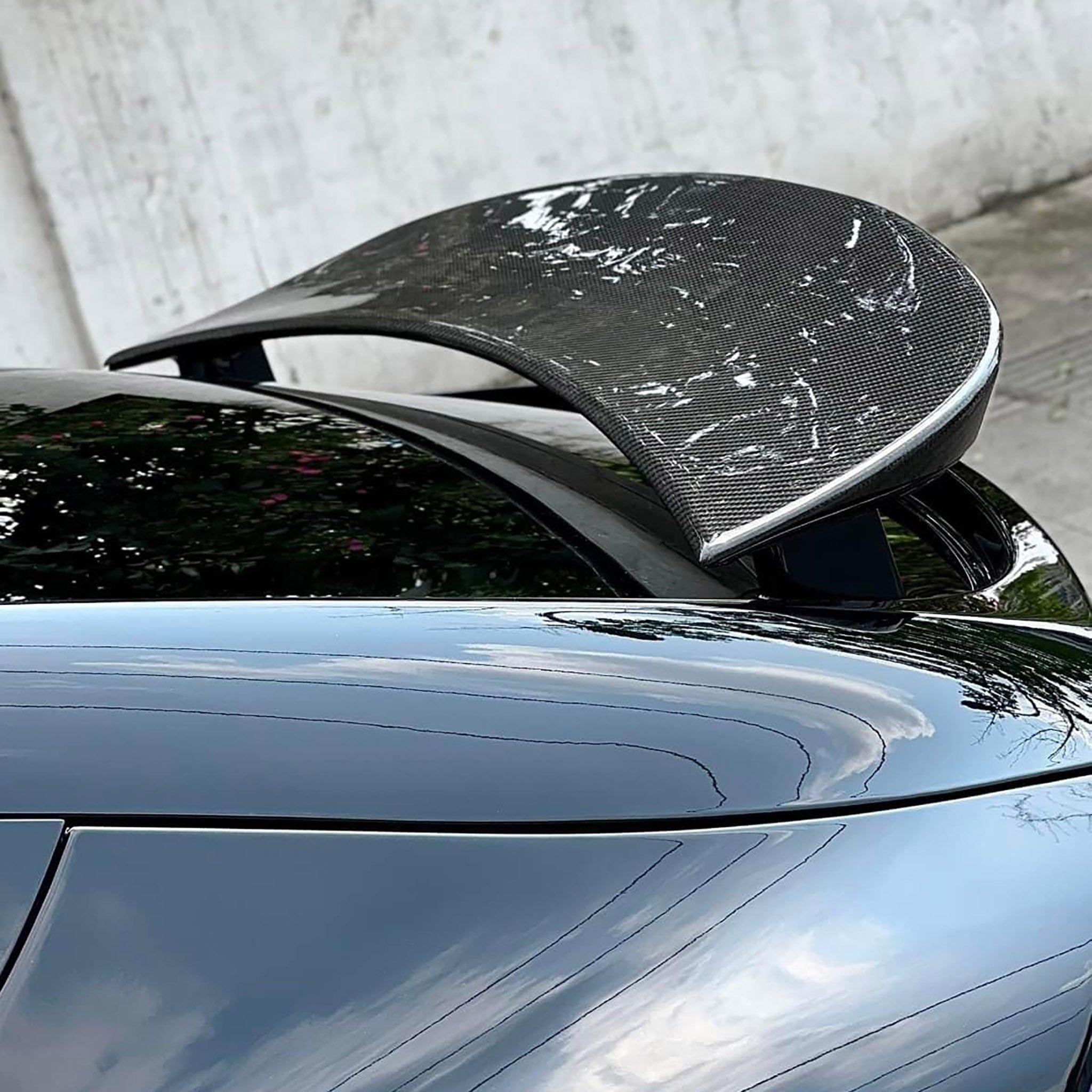 Premium Dry Carbon Fiber Wing Spoiler Overlay for Tesla Model X (2016–2025) – Sleek Sporty Upgrade by Teego