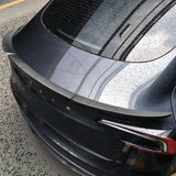 Real Carbon Fiber RZ Style Trunk Spoiler for Tesla Model 3 Highland – Performance Aero Upgrade