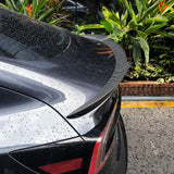 Real Carbon Fiber RZ Style Trunk Spoiler for Tesla Model 3 Highland – Performance Aero Upgrade