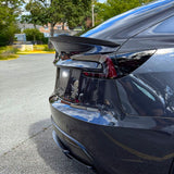 Real Carbon Fiber RZ Style Trunk Spoiler for Tesla Model 3 Highland – Performance Aero Upgrade
