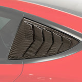 Real Carbon Fiber Rear Side Quarter Window Louvers For Tesla Model 3 2017-2024+