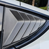 Real Carbon Fiber Rear Side Window Vented Louvers (Gen. 2)for Tesla Model Y