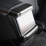 Real Carbon Fiber Rear Touchscreen Trim Cover for Tesla 2021-2026 Model S & X | Teego