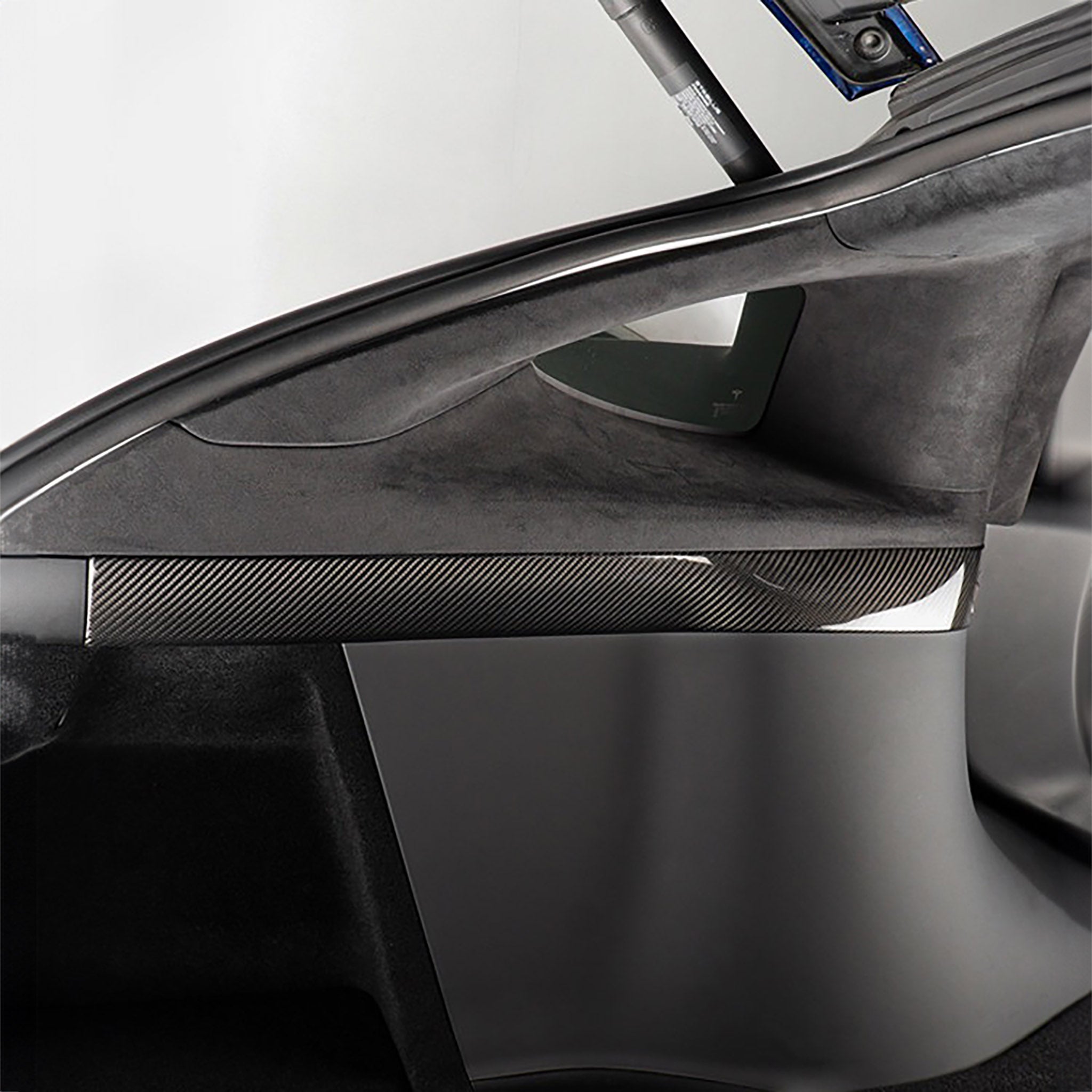Real Carbon Fiber Rear Trunk Side Trim Cover for Tesla Model X