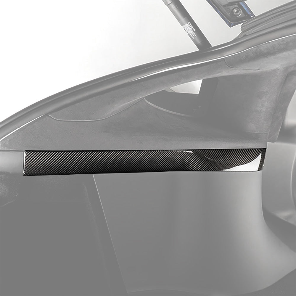 Real Carbon Fiber Rear Trunk Side Trim Cover for Tesla Model X