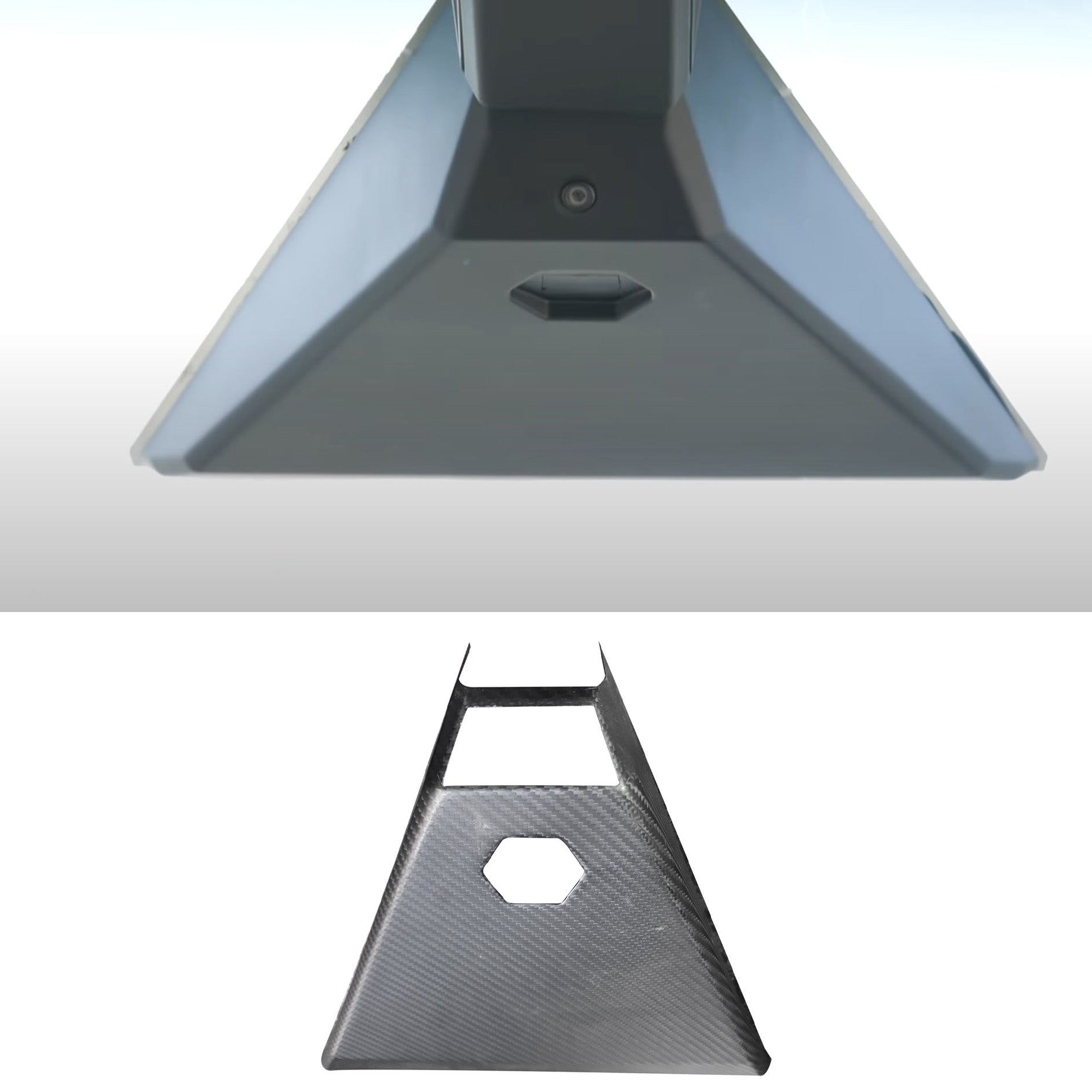 Real Carbon Fiber Rearview Cover for Tesla Cybertruck - Camera Viewing Area Upgraded