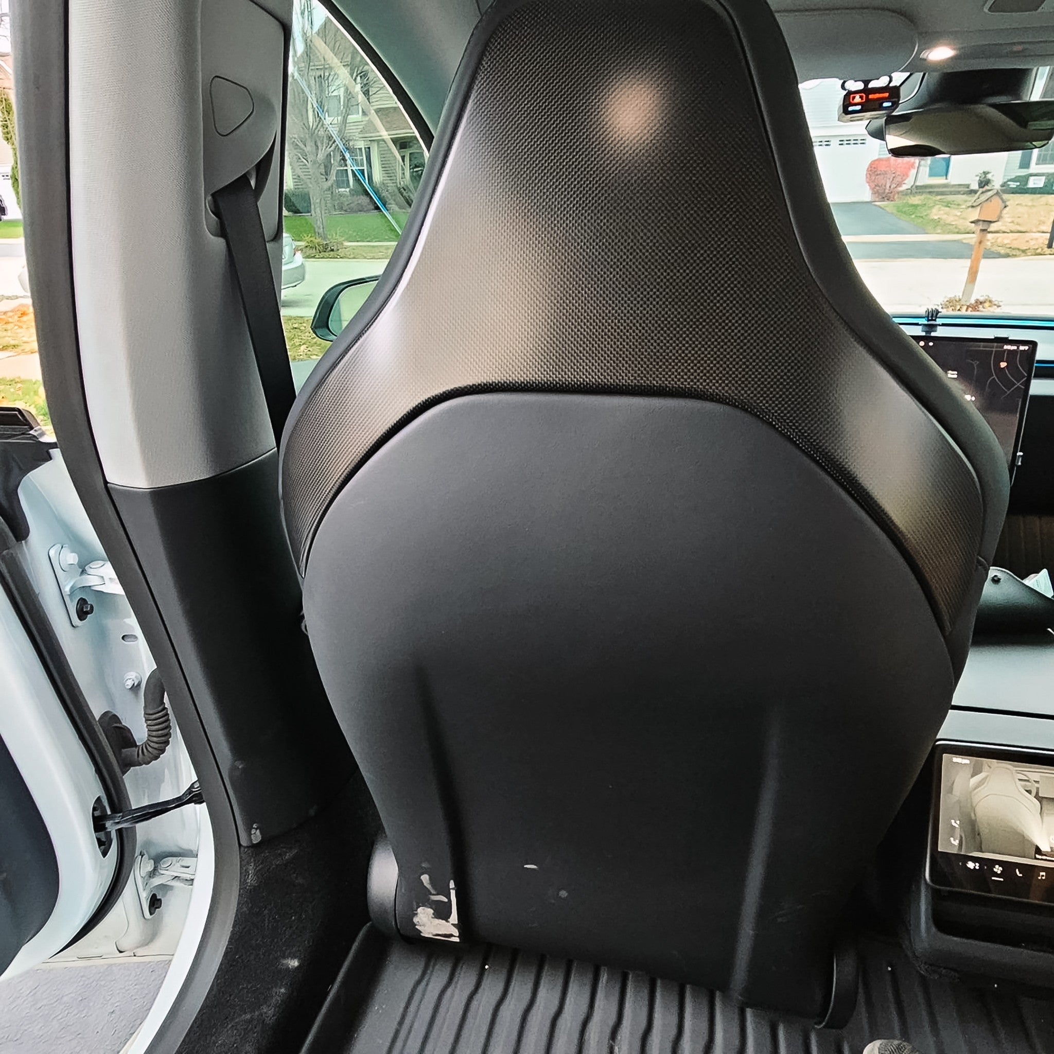 Carbon Fiber Seat Back Covers for Tesla Model 3 Highland Performance