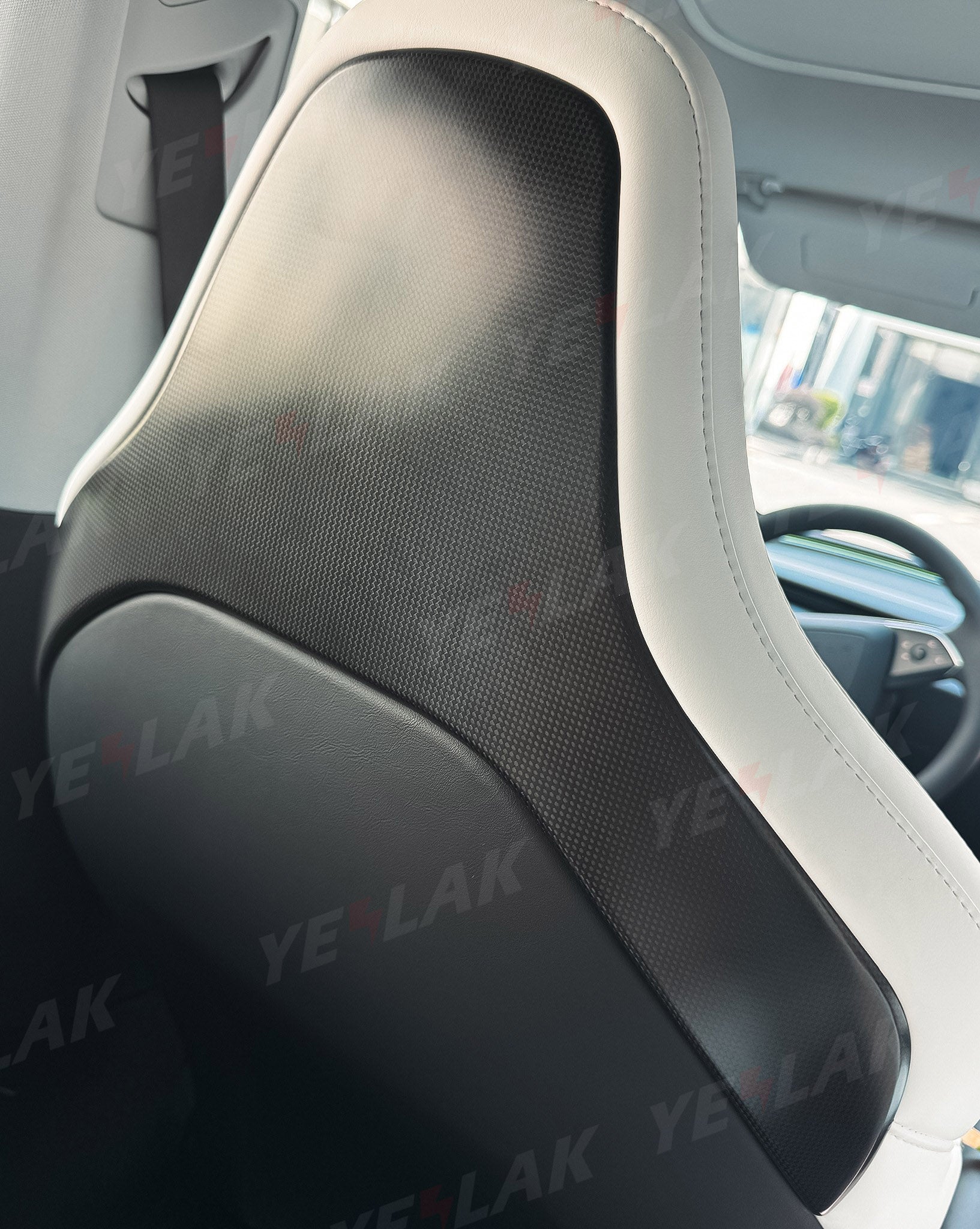 Carbon Fiber Seat Back Covers for Tesla Model 3 Highland Performance
