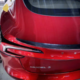 Tesla Model 3 Highland Glossy Carbon Fiber Spoiler (Older Performance Style)