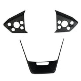 Real Carbon Fiber Steering Wheel Trim for Tesla Cybertruck (3 Pcs)