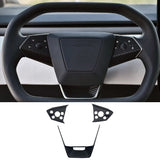 Real Carbon Fiber Steering Wheel Trim for Tesla Cybertruck (3 Pcs)