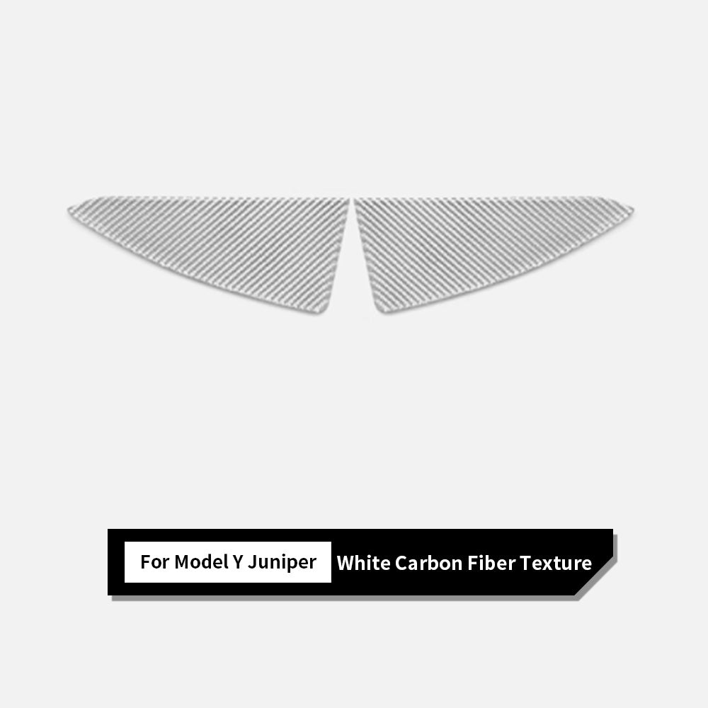 White Carbon Fiber Trunk Trim Cover for Tesla Model Y Juniper